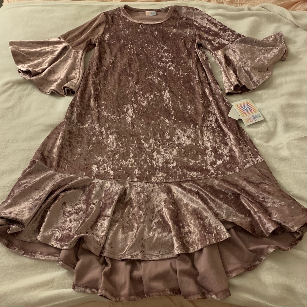 Crushed velvet dress